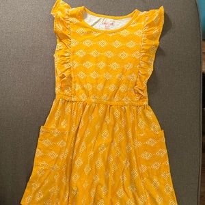 Cat & Jack yellow and white dress